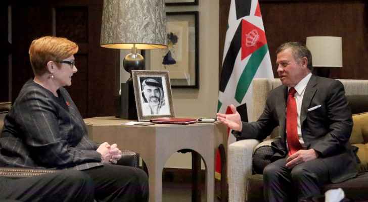 الملك يستقبل وزيرة الدفاع الأسترالية