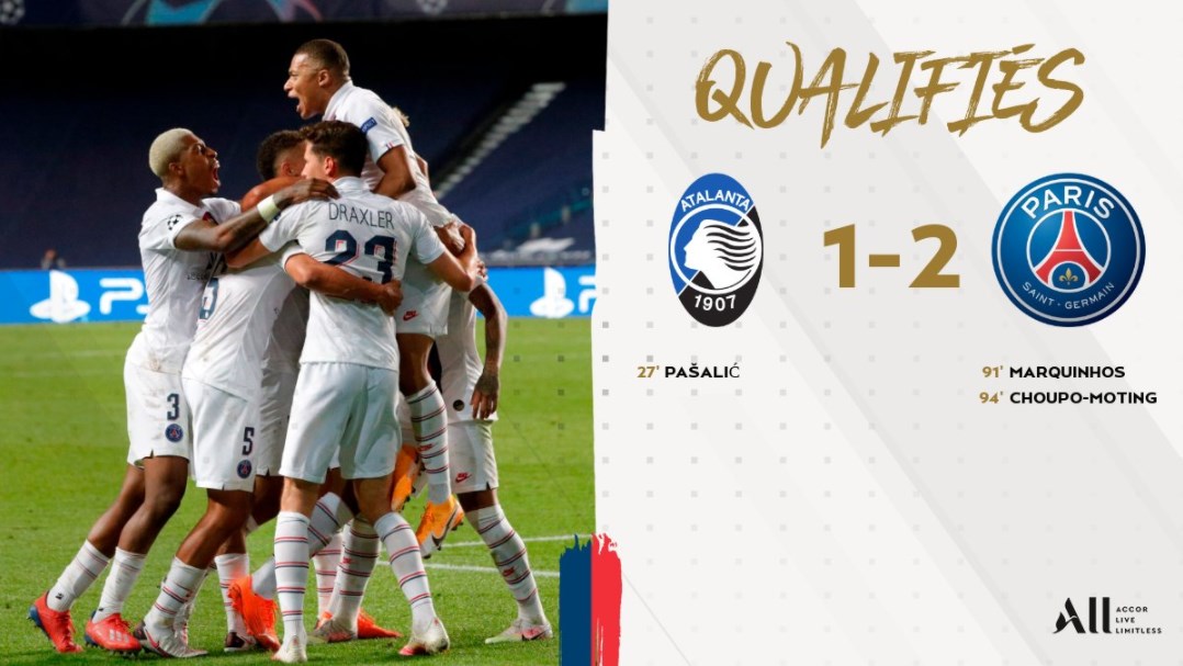 باريس يخطف أتالانتا في 3 دقائق