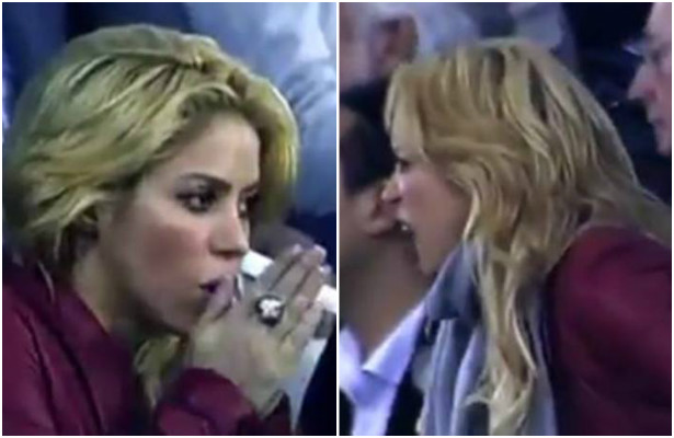 شاهد: رد فعل “شاكيرا” أثناء متابعتها