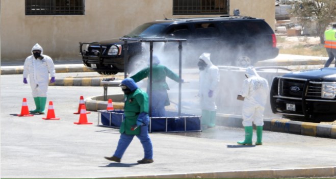 وحدة الإسناد الكيماوي تنفذ تمرينا عسكريا