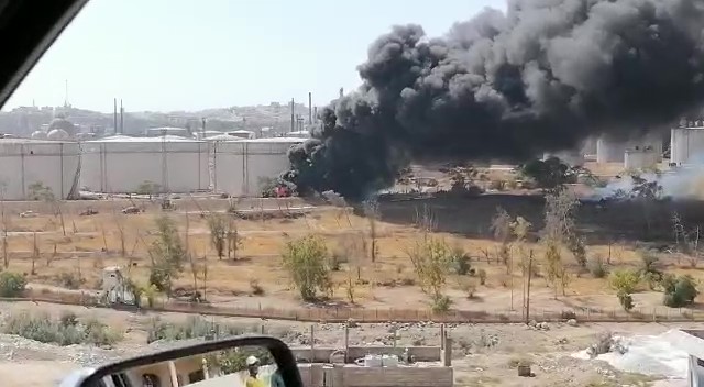 المصفاة: حريق صغير نتيجة تسرب كمية