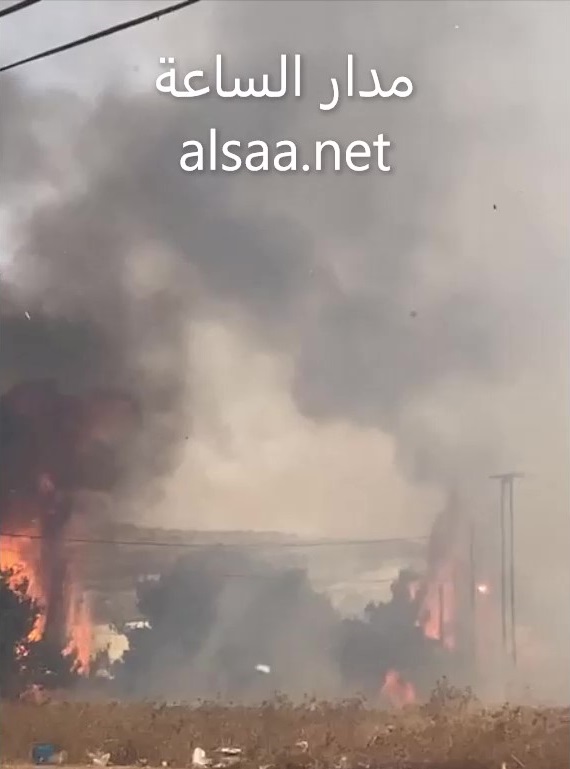 حريق كبير في أحراش اسكان اطباء