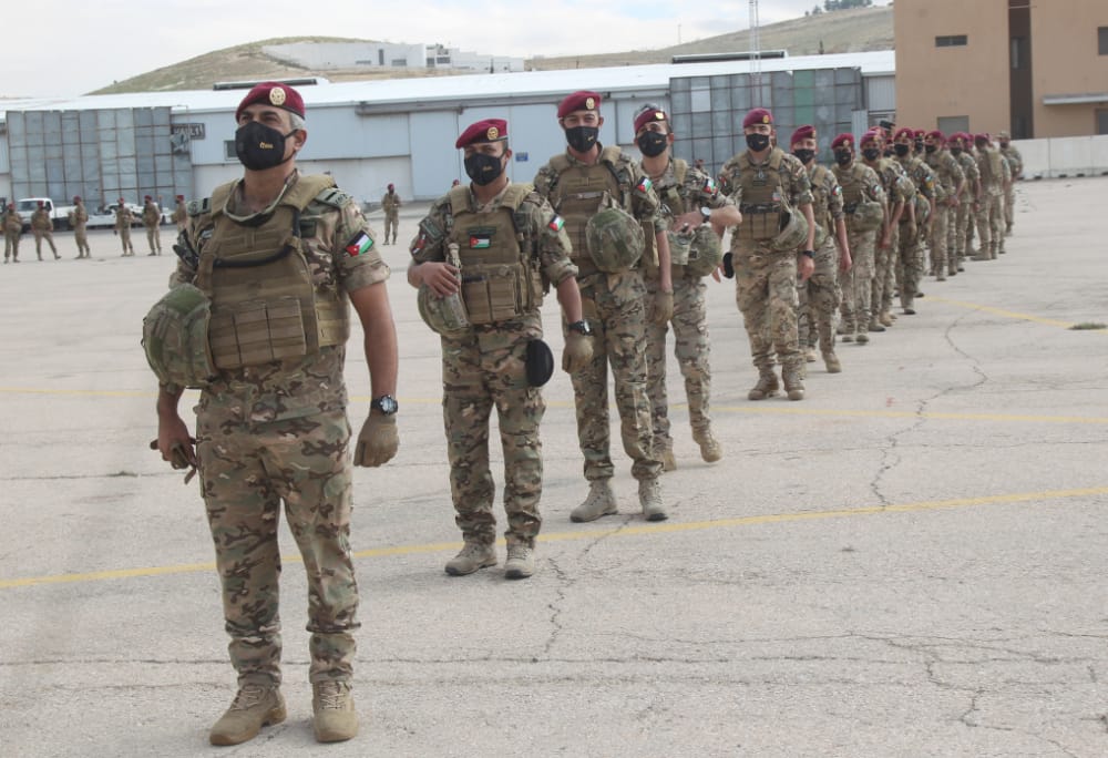 القوة الأردنية المشاركة في تمرين (سيف