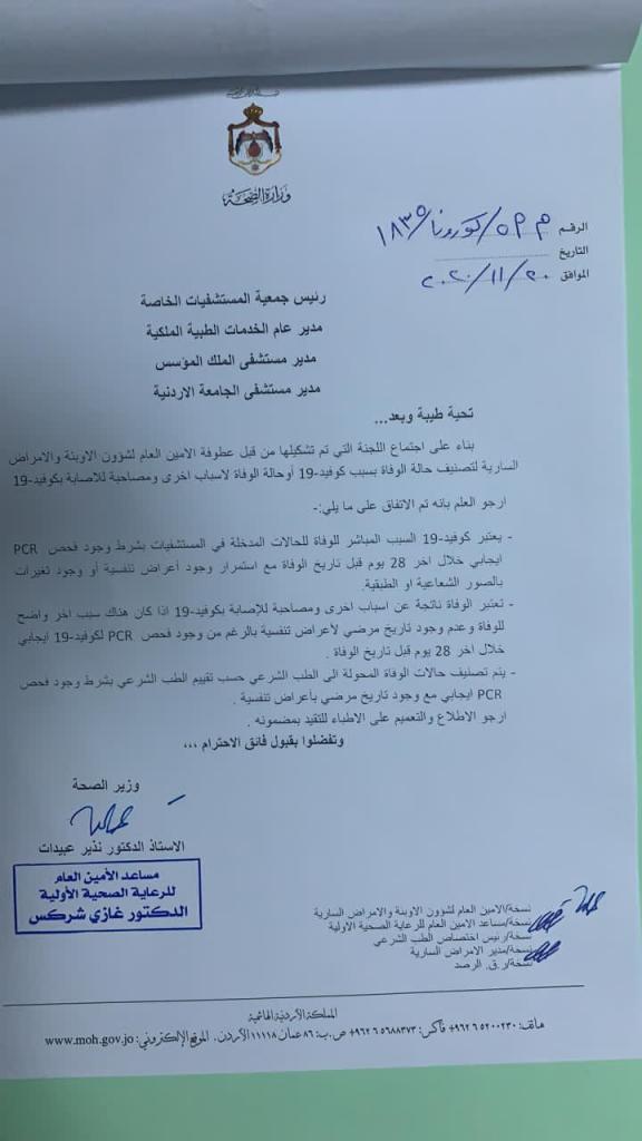 الصحة تنشر آلية جديدة لتصنيف حالات