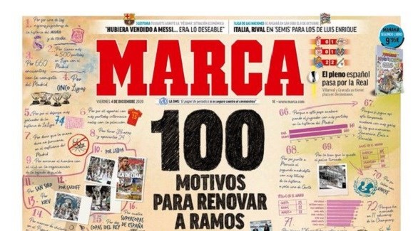 ماركا: 100 سبب لتجديد عقد راموس