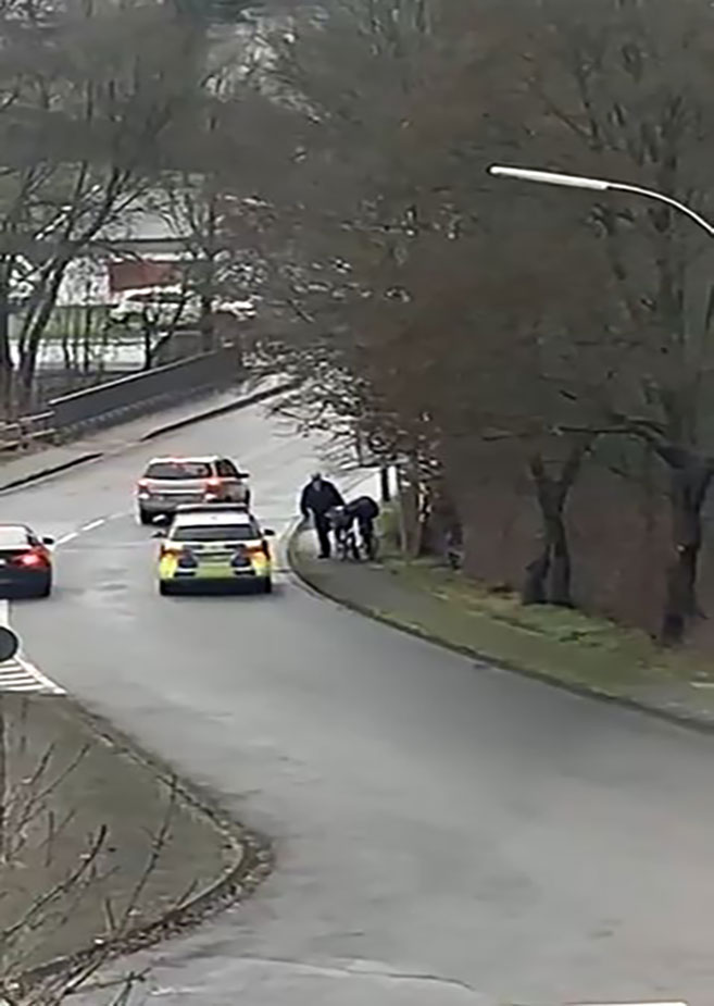 شرطي ألماني يعتدي على مسن.. الحادثة