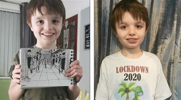 طفل متوحد يرسم لوحات مدهشة من