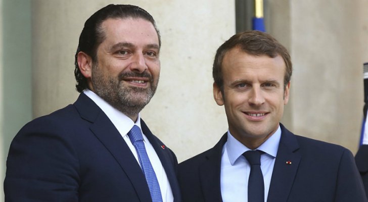 الحريري يوجه رسالة لماكرون بعد إصابته