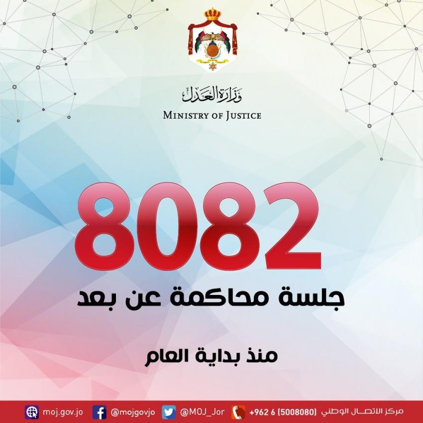 العدل: 8082 جلسة محاكمة عن بعد