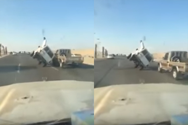 شاهد.. سقوط عنيف لـ شاب سعودي