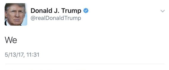 ما سر تغريدة ترامب المكونة من