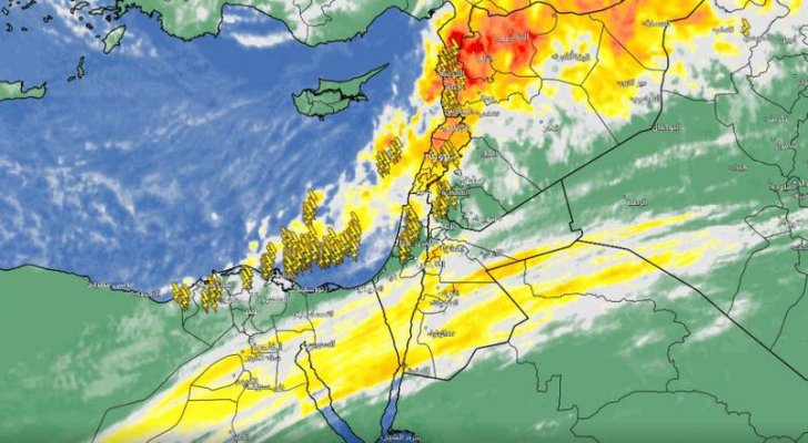 طقس العرب: بداية عبور الجبهة الباردة