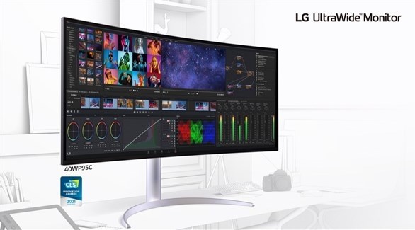 إل جي تطرح شاشة منحنية عريضة