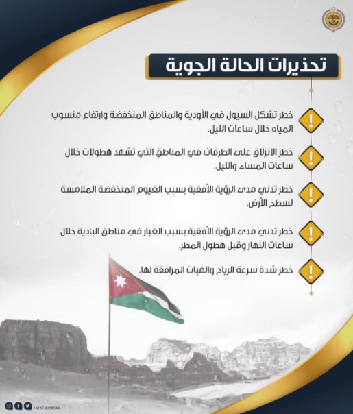 إدارة الأزمات تحذر
