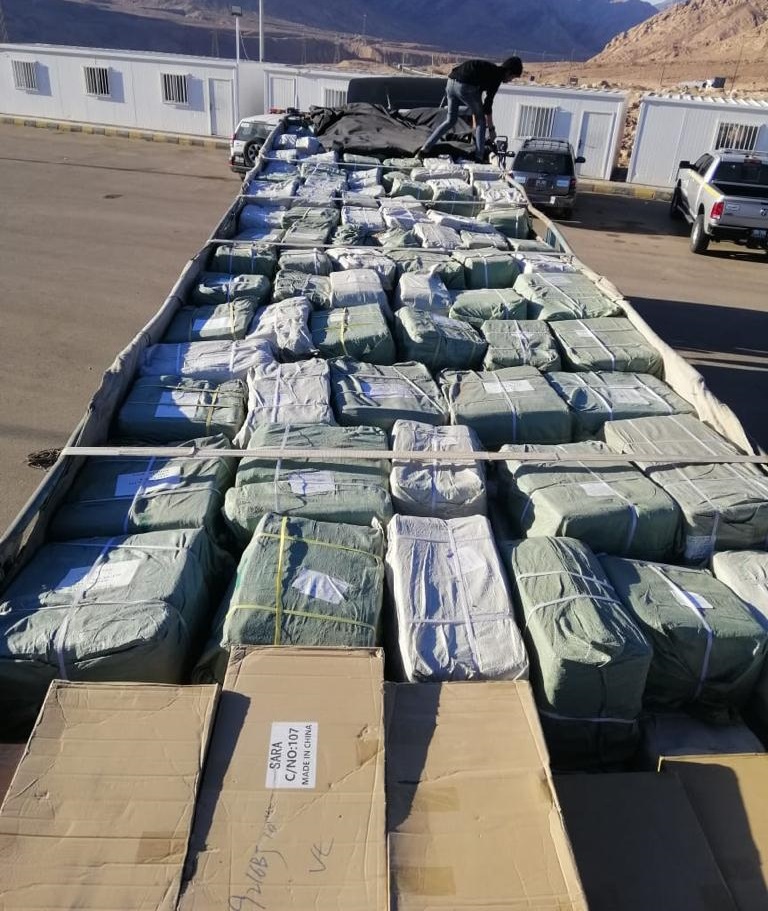 شاحنة كانت متجهة للعاصمة عمان وتحمل