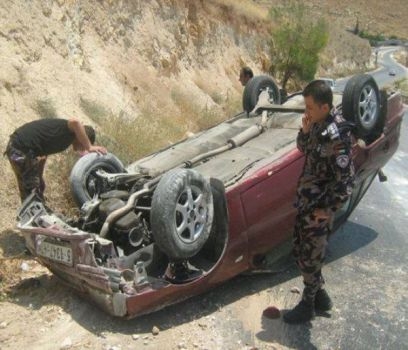 وفاتان اثر حادث تدهور في جرش