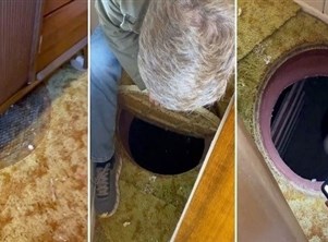 تكتشف حفرة في غرفة النوم تقود