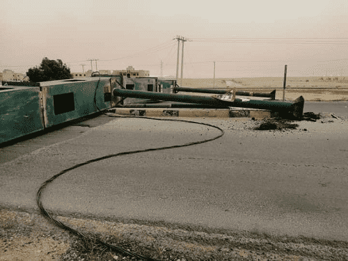 سقوط جسر مشاة بمنطقة الحسا