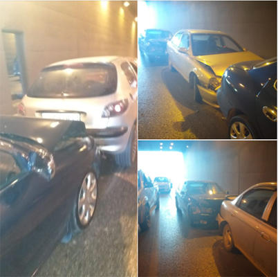 تصادم 6 مركبات بنفق في صويلح