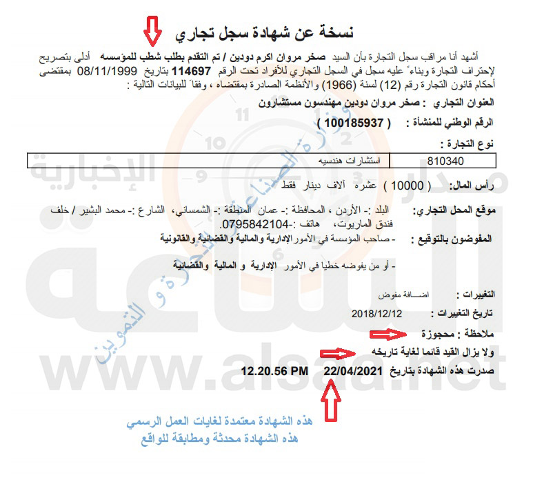 الوزير صخر دودين ما زال يحترف