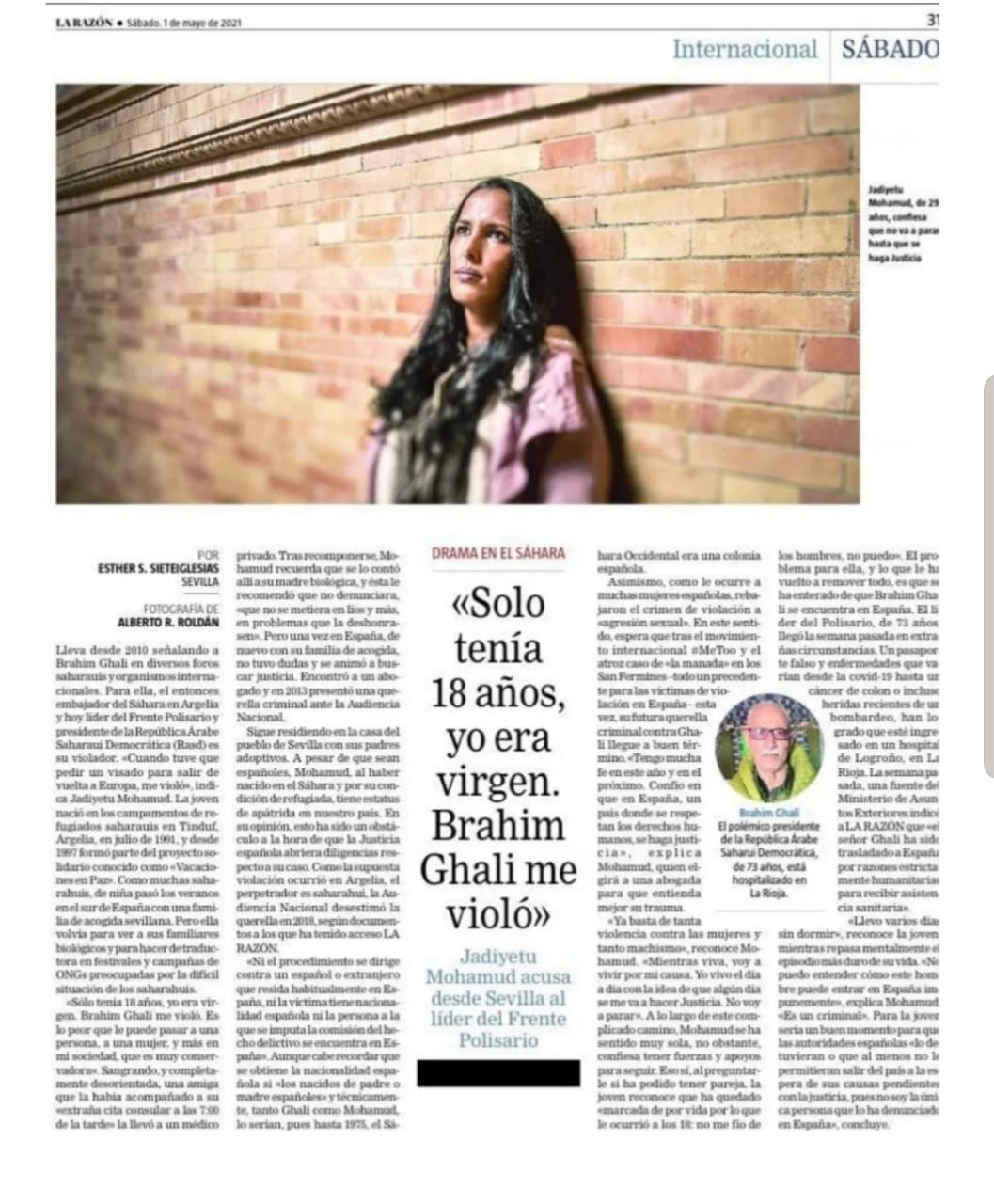 الجريدة الإسبانية “لارازون” تتناول قضية خديجتو