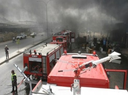 إخلاء 14 شخصا بحريق في العقبة..