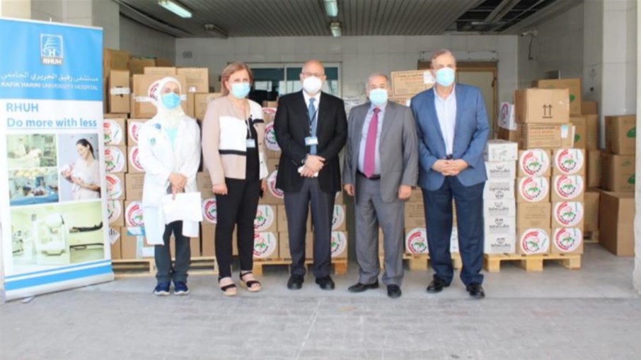هبة طبية أردنية لمستشفى الحريري