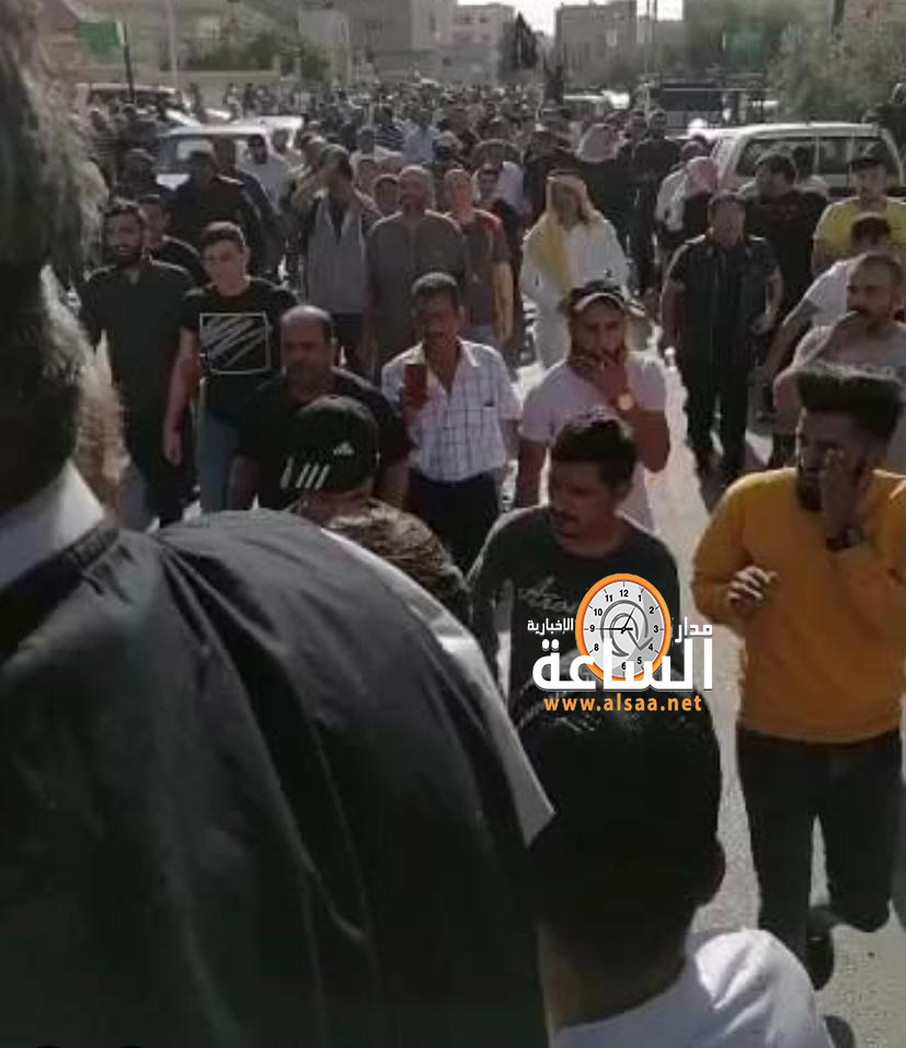 احتجاجات في المفرق واطلاق الغاز المسيل