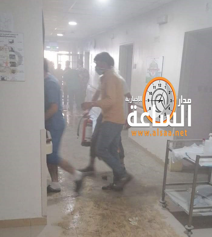 حريق داخل نظارة مستشفى الكرك الحكومي