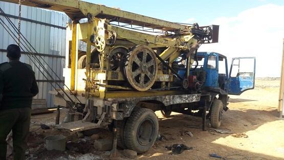 ضبط حفار مياة غير مرخص بجرش