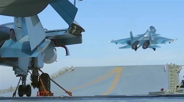 طائرات روسية تتدرب على قصف سفن