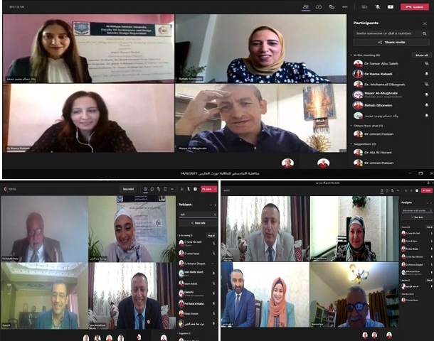 مناقشة 4 رسائل ماجستير لطلبة كلية