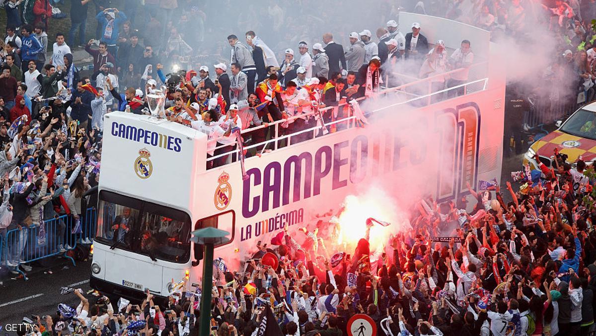 مدريد تستقبل الملكي استقبالا اسطوريا