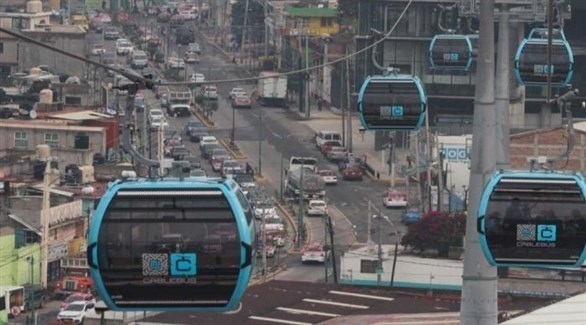 افتتاح تلفريك للنقل العام في مكسيكو