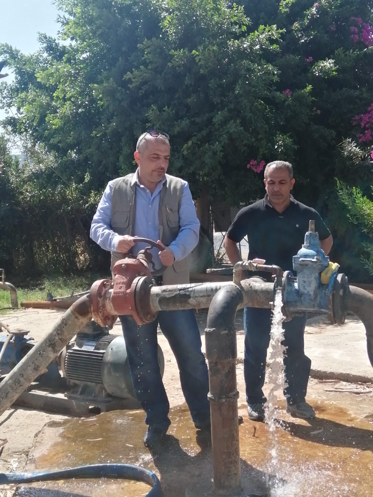 تدشين بئر الصبيحي وبئر دير علا