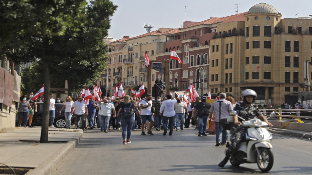 تظاهرات غاضبة في بيروت بعد عام