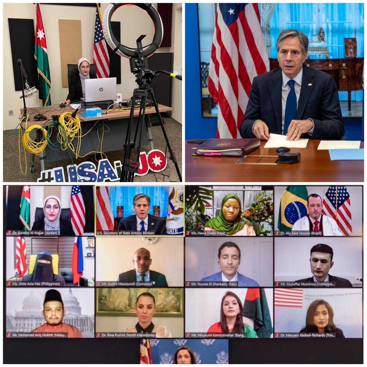 بلينكن يلتقي 11 متطوعا ببرامج مجابهة