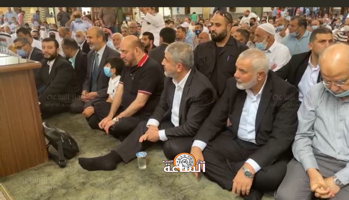 هنية ومشعل والرشق يشاركون في تشييع