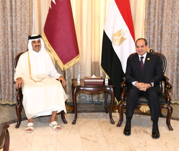السيسي يلتقي أمير قطر وهذا ما