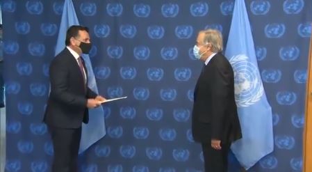 الحمود يقدم اوراق اعتماده للأمين العام