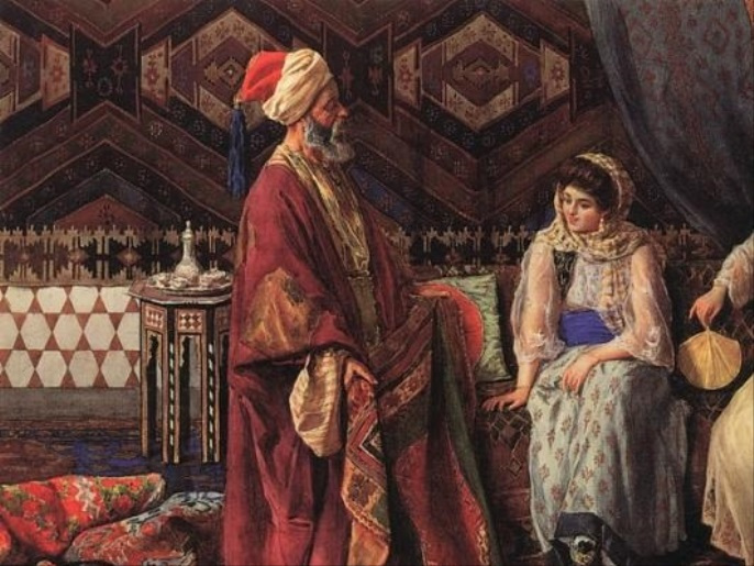 الخليفة المنصور وجاريته وغلامه في مواجهة