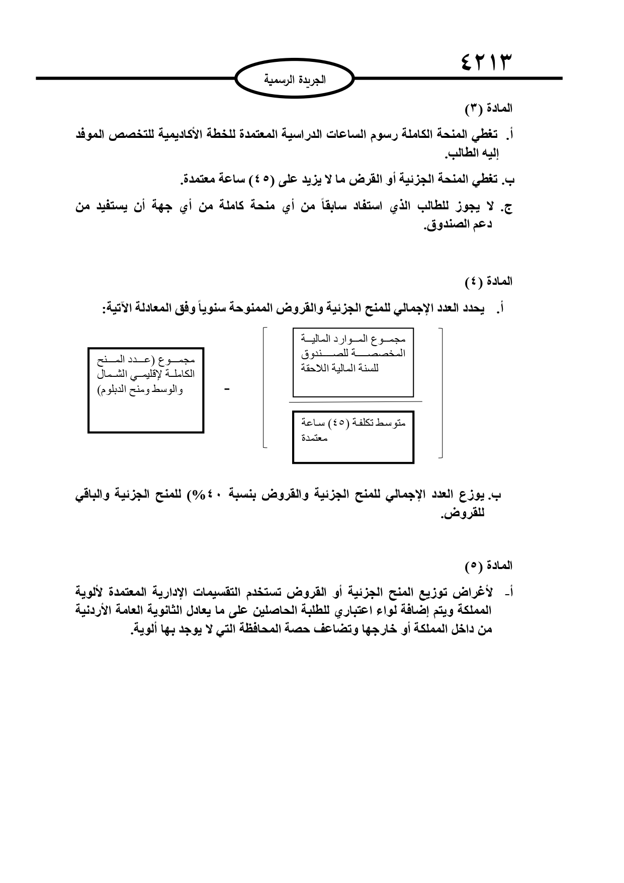 تعليمات جديدة للمنح والقروض في الجامعات