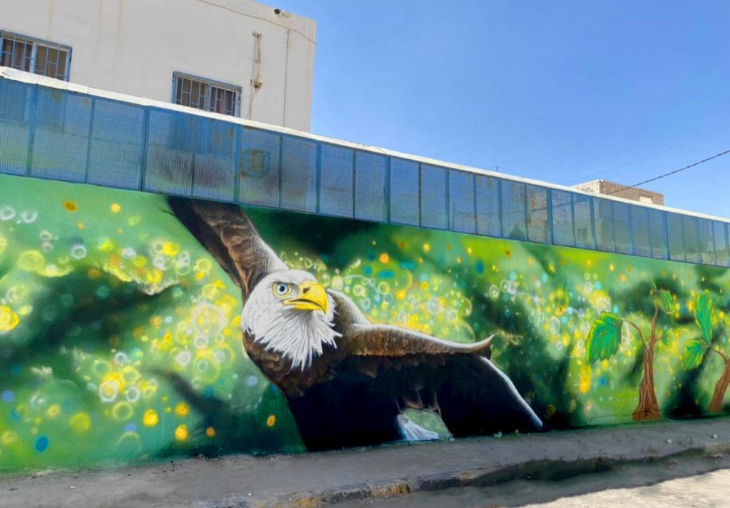 جدارية تزين جدار الطالبية