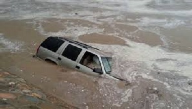 مركبة تسقط في قناة الملك عبدالله