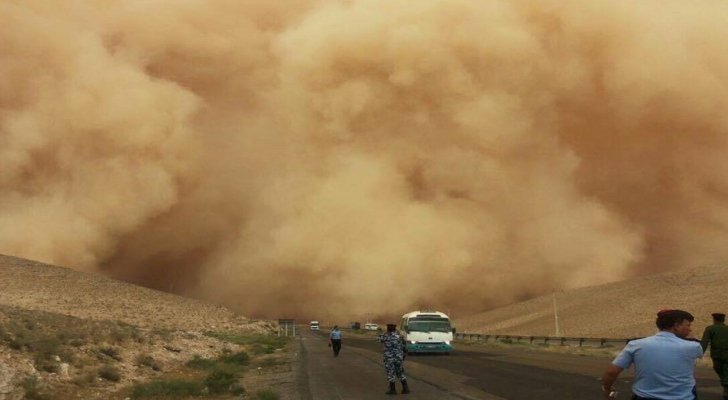 مطار الملكة علياء: العاصفة الرملية لم
