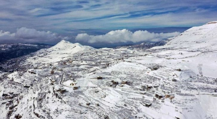 عاصفة ثلجية وأمطار غزيرة تضرب لبنان