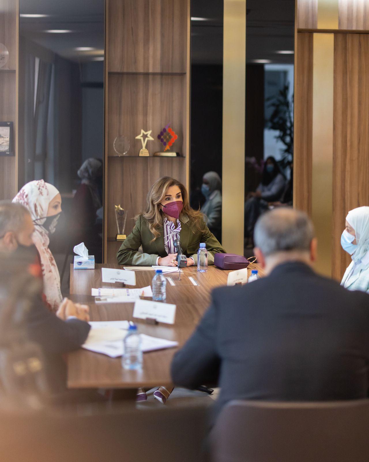 الملكة رانيا العبدالله في اكاديمية تدريب