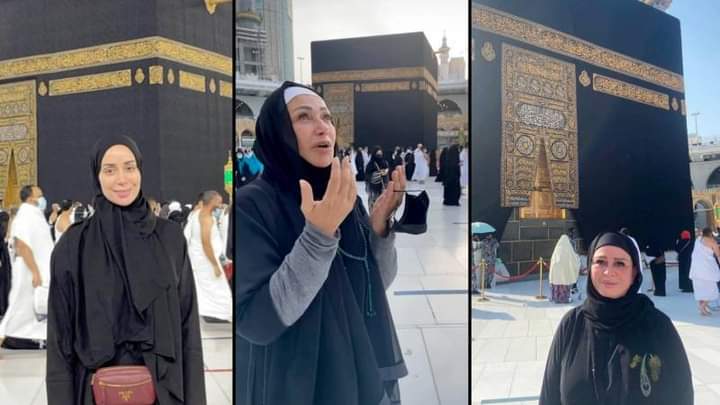 فنانون يؤدون العمرة بعد مشاركتهم في