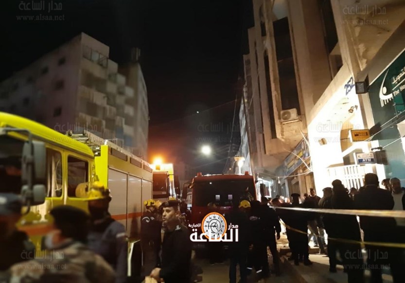 مشاهد من انهيار أسقف داخل عمارة قيد الانشاء في جبل عمان (فيديو وصور)