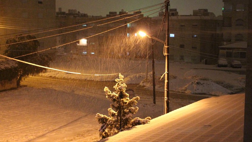 طقس العرب: توقع تشكل الانجماد أثناء تساقط الثلوج في المناطق الجبلية العالية ليلة الأربعاء